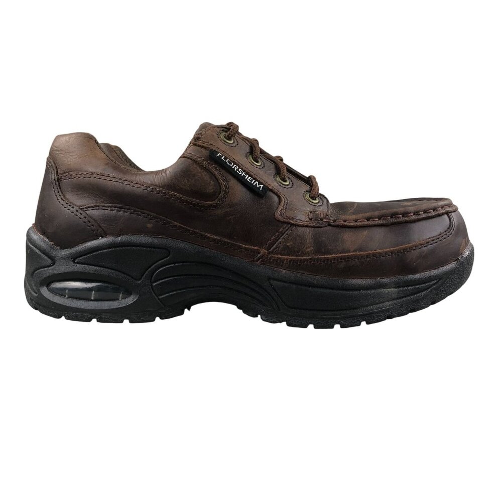 Florsheim Unisex Size 8M 10W Polaris Copper Brown Leather Supreme Canoe Oxfords